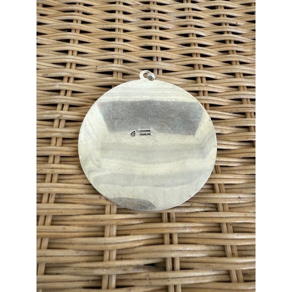 Vintage 60 925 silver Mexican Mayan Aztec Pendant Bernice Godspeed 70 grams - Picture 9 of 13